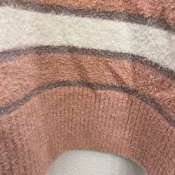 Barefoot Dreams Stripe Crew Neck Cozy Long Sleeve Pullover Sweater 1X - Picture 6 of 13